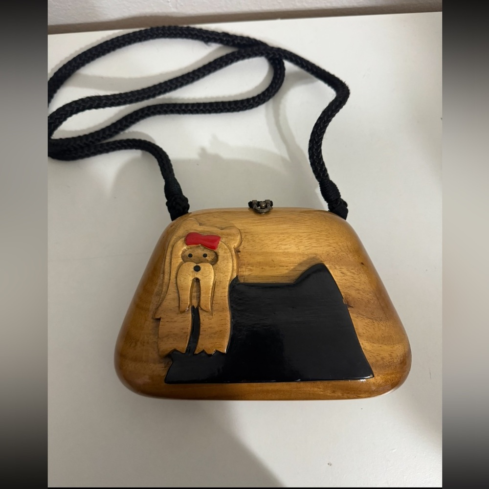 Timmy Woods Yorkie Yorkshire Terrier Dog Purse Clutch